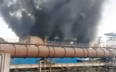 Durg-Bhilai : भिलाई स्टील प्लांट में आग, जान बचाकर निकले कर्मचारी