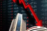 Stock Market : सेंसेक्स 417 अंक टूटकर 76,887 पर बंद