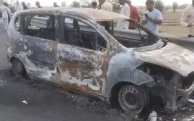 Sheopur : चलती कार में लगी भीषण आग, 5 लोगों की दर्दनाक मौत