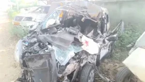 Four people died in a terrible road accident,