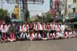 BRS protest : पेट्रोल डीजल कीमतों के विरोध में बीआरएस का धरना