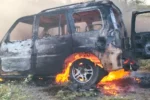 Ajmer Scorpio Fire Accident : अजमेर में चलती स्कॉर्पियो जलकर राख, 4 की दर्दनाक मौत