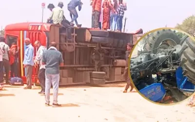 Jabalpur bus accident : जबलपुर में बस और ट्रैक्टर की जोरदार टक्कर, 39 यात्री घायल