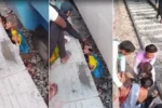 चलती ट्रेन के नीचे 4 महिलाएं, हर पल लगा मौत करीब है