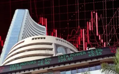 Sensex : शेयर बाजार में बड़ी गिरावट, सेंसेक्स और निफ्टी दबाव में