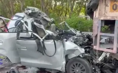 Hyderabad/Telangana : हैदराबाद में भीषण सड़क हादसा